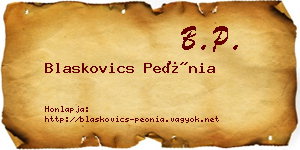 Blaskovics Peónia névjegykártya